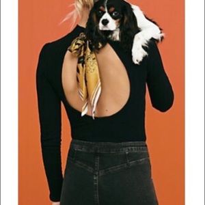 Free people open back long sleeve top